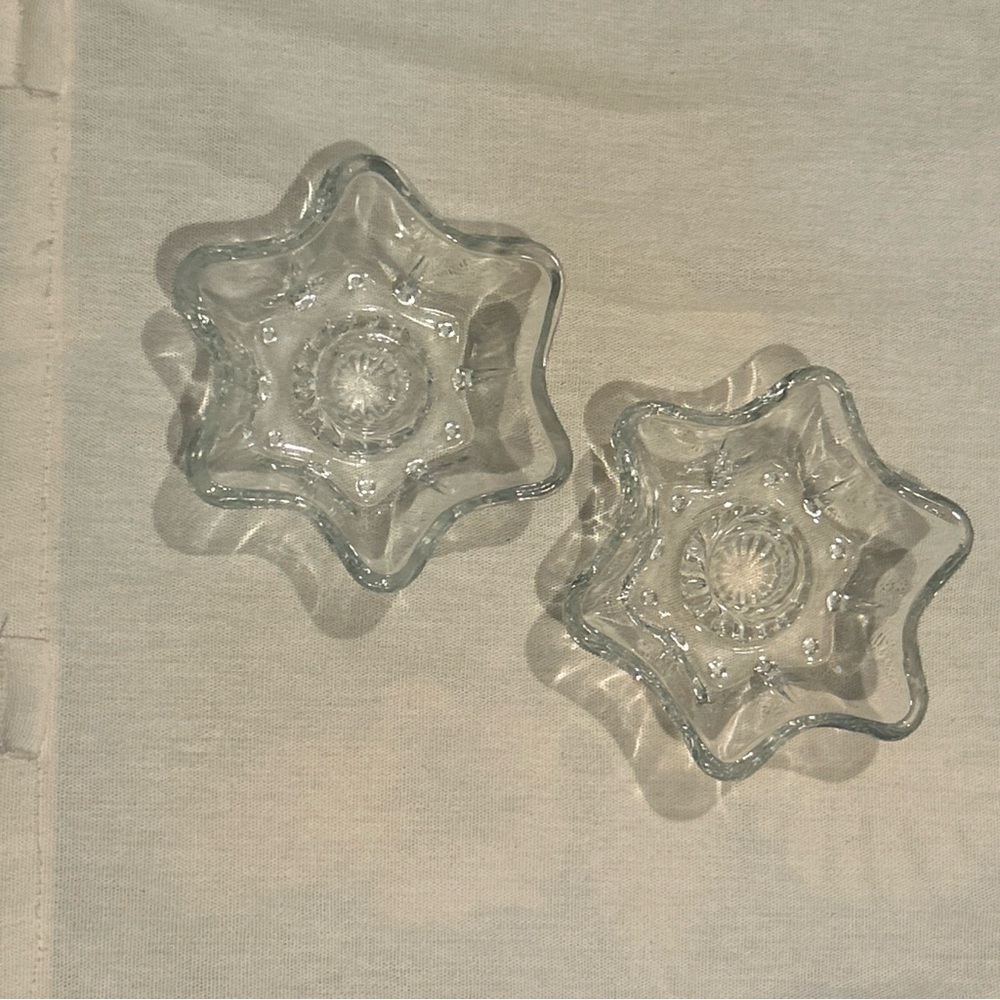 Star-Shaped Glass Candle Holders